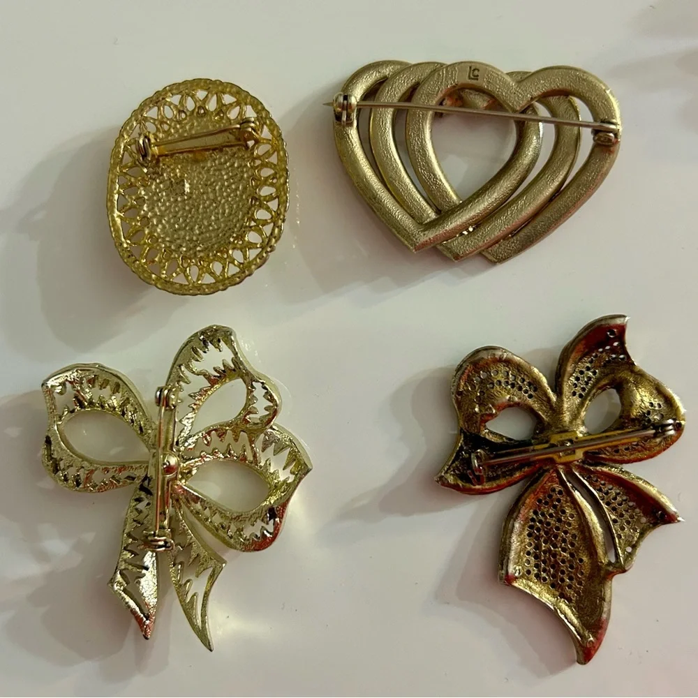 Set of 4 vintage brooches amazing condition - Picture 3 of 3